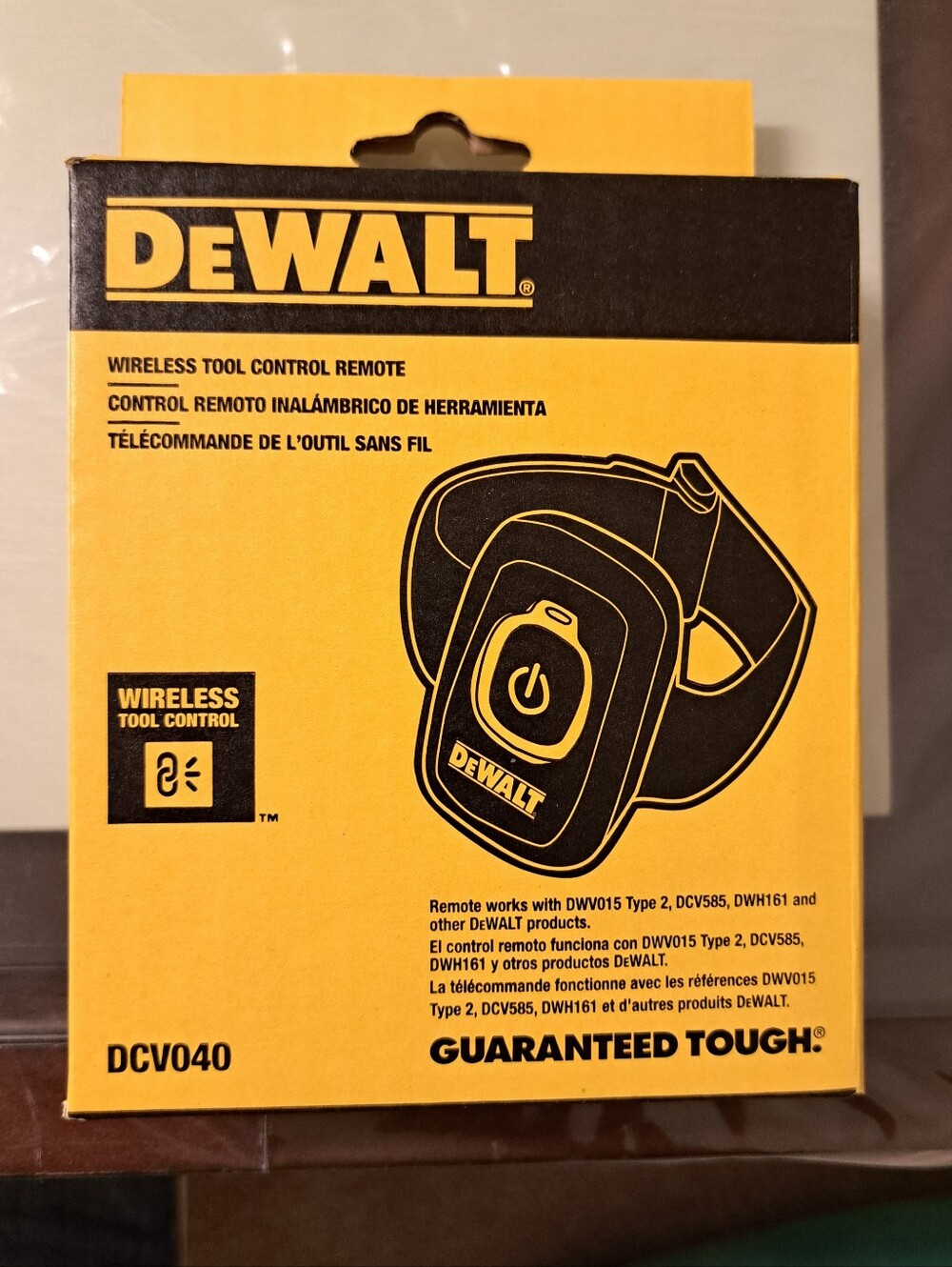 DEWALT Wireless Tool Control Remote DCV040 - Yellow/Black